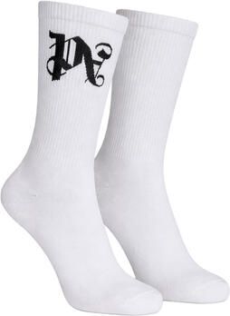 Palm Angels Monogram Jacquard Sokken White Heren - Foto 2