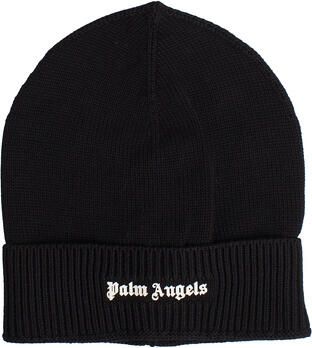 Palm Angels Beanie met logo Black