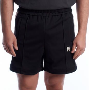 Palm Angels Broek met geborduurd logo en zijstreep Black Heren - Foto 2