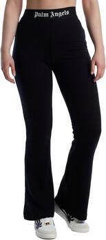 Palm Angels Zwarte broek met hoge taille en elastische tailleband Black Dames - Foto 9