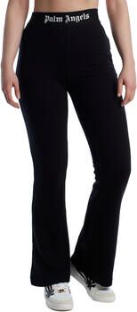 Palm Angels Zwarte broek met hoge taille en elastische tailleband Black Dames - Foto 6