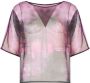 PATRIZIA PEPE Paarse zonsondergang blouse voor vrouwen Purple Dames - Thumbnail 1