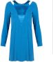 PATRIZIA PEPE Korte jurk met lange mouwen en blote schouders Blue Dames - Thumbnail 1