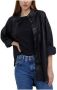 Pepe Jeans Blouse met lange mouwen Carla van glanzende pu kwaliteit met opgestikte borstzakken - Thumbnail 1