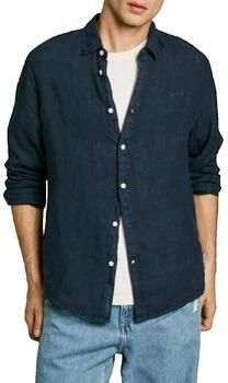 Pepe Jeans Overhemd met lange mouwen Arnau van een linnenmix