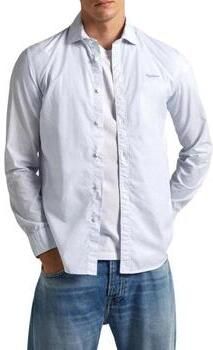 Pepe Jeans Overhemd met lange mouwen met logo opschrift op borsthoogte