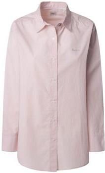 Pepe Jeans Overhemdblouse met ton-in-ton logo-borduursel op de borst