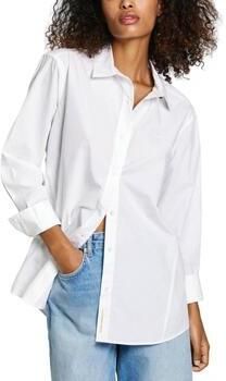 Pepe Jeans Overhemdblouse met ton-in-ton logo-borduursel op de borst