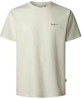 Pepe Jeans Wit Katoenen T-shirt Klassieke Stijl White Heren