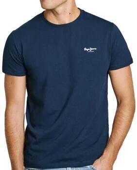 Pepe Jeans Katoenen Crew Neck T-Shirt Blue Heren