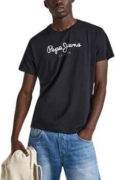Pepe Jeans Zwarte Katoenen T-Shirt met Print Logo Black Heren - Foto 7
