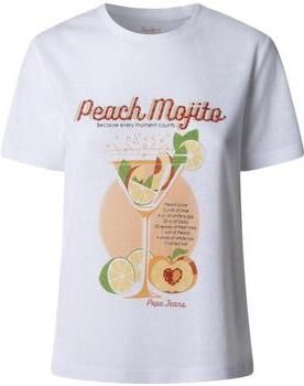 Pepe Jeans T-shirt met motief- en statementprint model 'VIOLA'