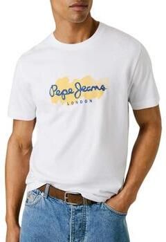 Pepe Jeans Regular fit T-shirt van puur katoen model 'MILTON'
