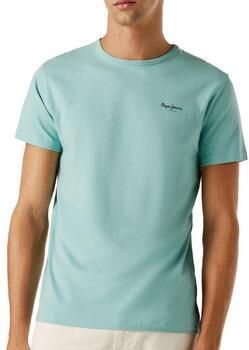 Pepe Jeans slim fit T-shirt van katoenmix model 'ORIGINAL BASIC 3N' - Foto 3