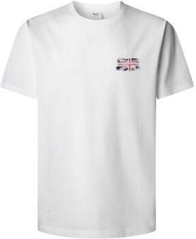 Pepe Jeans regular fit T-shirt van puur katoen model 'SMALL FLAG' - Foto 3