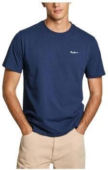 Pepe Jeans T-shirt CONTRAST CONNOR met ronde hals en geborduurd logo