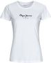 Pepe Jeans Witte Print Korte Mouw T-shirt White Dames - Thumbnail 1