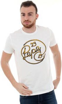 Pepe Jeans T-shirt Korte Mouw PM507135 MEIDINGER RO 803 OFF WHITE