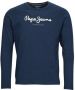 Pepe Jeans Blauw Katoenen T-Shirt met Stijlvolle Print Blue Heren - Thumbnail 1