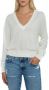 Pepe Jeans Dames V-hals Trui Effen Kleur White Dames - Thumbnail 1
