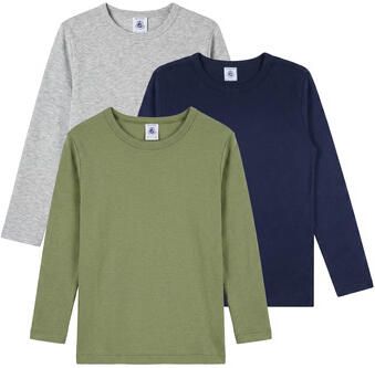 Petit Bateau T-Shirt Lange Mouw TSML X 3