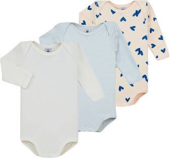 Petit Bateau Pyjama's nachthemden BODY US ML LOVSCOTCH PACK X3