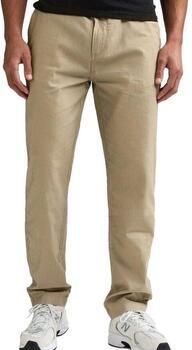 Petrol Industries tapered chino met linnen zand - Foto 4