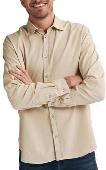 Petrol Industries linnen casual overhemd bruin