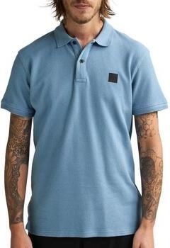 Petrol Industries regular polo blauw met textuur - Foto 3