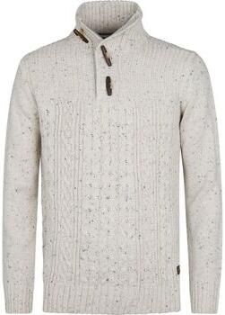 Petrol Industries Sweater Kabeltrui Half Zip Hamilton Ecru