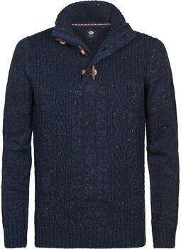 Petrol Industries Sweater Kabeltrui Half Zip Hamilton Navy