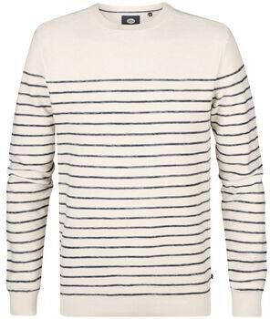 Petrol Industries Sweater Trui Palm Streep Ecru