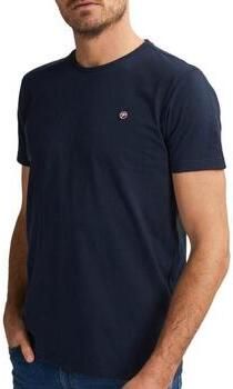 Petrol Industries Shirt met ronde hals met geborduurd logo