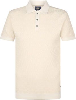 Petrol Industries T-shirt Knitted Polo Oceanstone Ecru