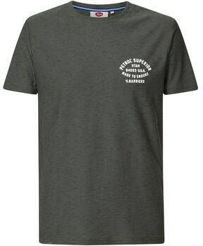 Petrol Industries T-shirt T-Shirt Logo Melange Donkergroen
