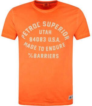 Petrol Industries T-shirt T-Shirt Logo Neon Oranje