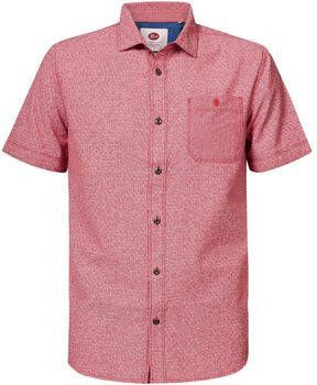 Petrol Industries Overhemd Lange Mouw Overhemd Miniprint Rood
