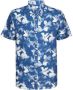 Petrol Industries Overhemd Lange Mouw Short Sleeve Overhemd Bloemen Blauw - Thumbnail 1
