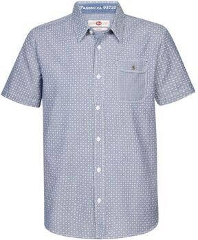 Petrol Industries Overhemd Lange Mouw Short Sleeve Overhemd Print Blauw