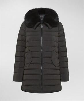 Peuterey Gewatteerde donsjas met bijpassende bontkraag Zwart Dames - Foto 3