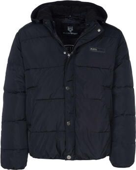 Plein Sport Effen Kleur Automatische Bomberjack Black Heren