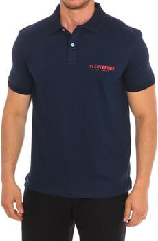 Plein Sport Katoenen Polo met Korte Mouwen Blue Heren
