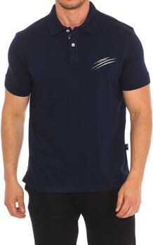 Plein Sport Katoenen poloshirt met korte mouwen Blue Heren