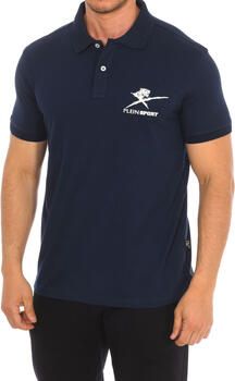 Plein Sport Katoenen poloshirt met korte mouwen Blue Heren
