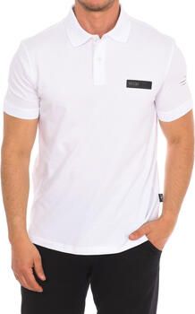 Plein Sport Heren Polo Shirt Effen Kleur Logo White Heren