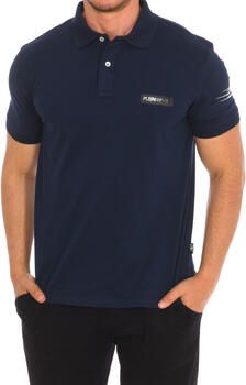 Plein Sport Katoenen poloshirt met korte mouwen Blue Heren