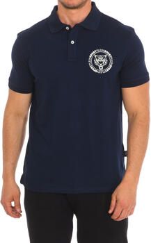 Plein Sport Katoenen poloshirt met korte mouwen Blue Heren