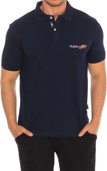 Plein Sport Korte Mouw Polo Monochroom Katoen Blue Heren