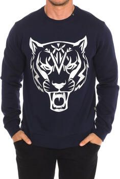 Plein Sport Logo Katoenen Sweater Blauw Blue Heren