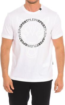 Plein Sport Katoenen T-shirt met Voorkant Print White Heren